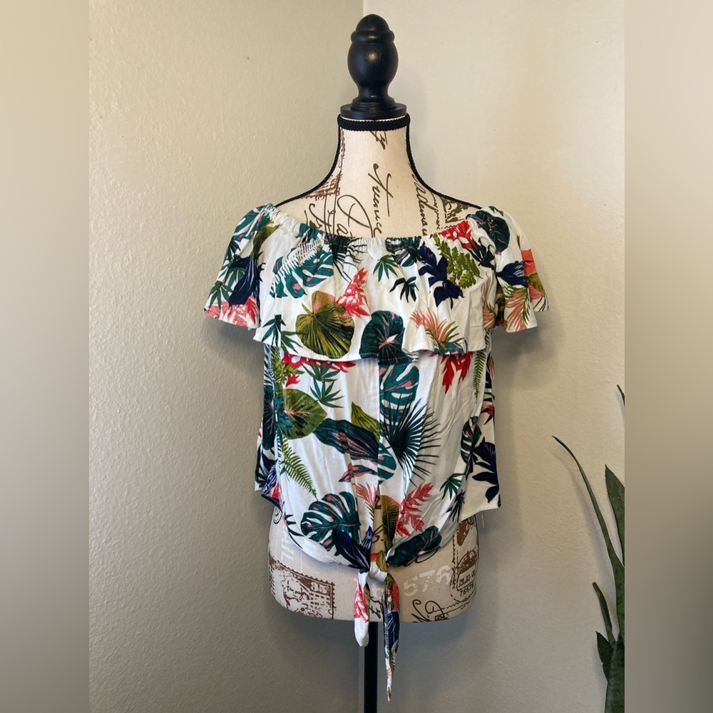 Miss Lily Blouse Floral Aloha print LRG
